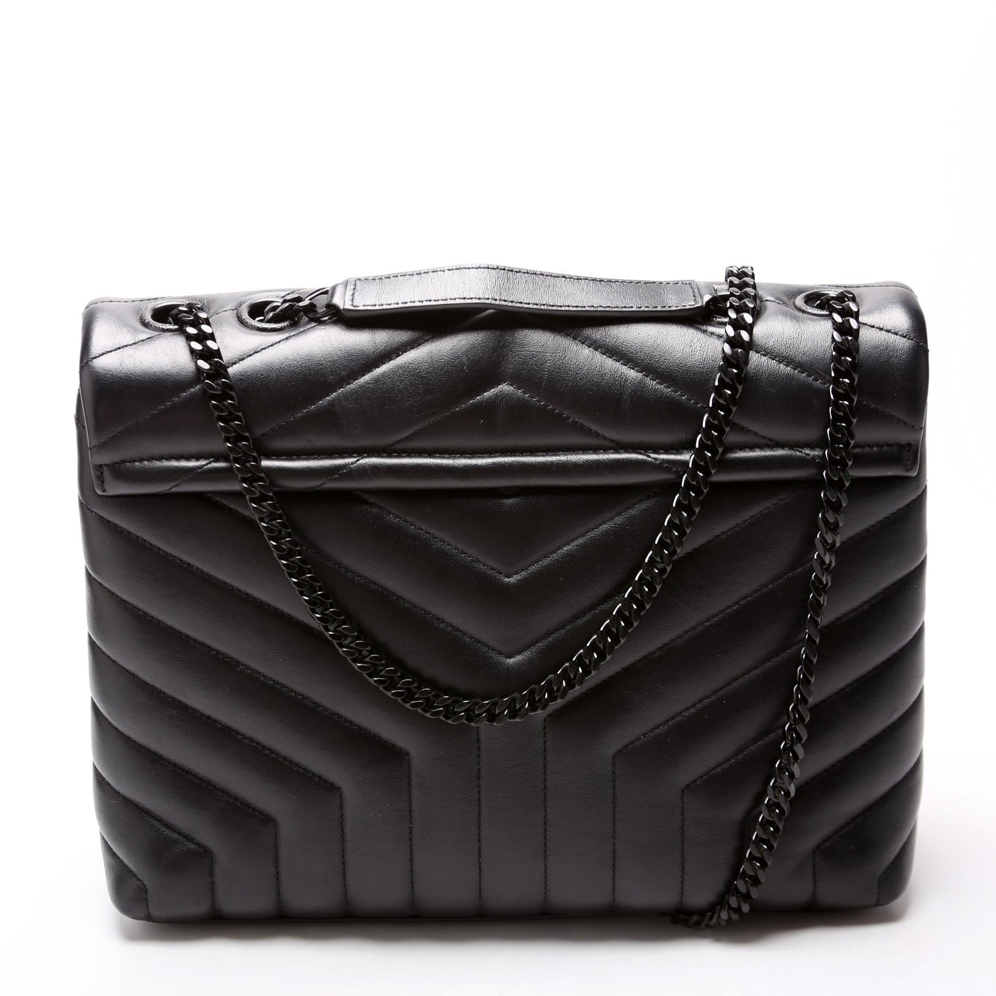YSL Saint Laurent Loulou Bag Quilted Black Medium Travel Bag Quilted 574946 Black