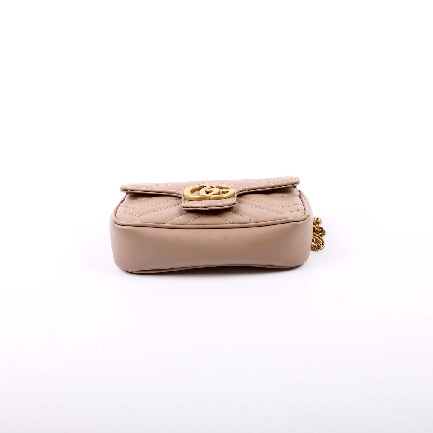 Gucci Marmont Super Leather Tan Mini Flap Travel Bag Tan 1
