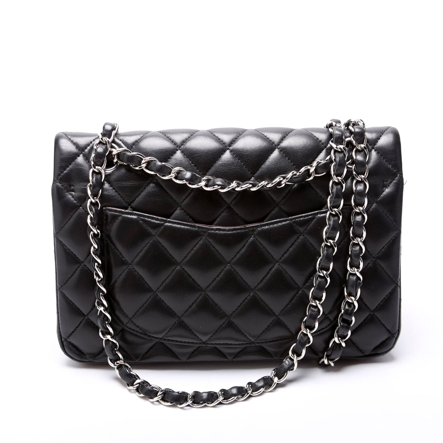 Chanel Classic Flap Lambskin 25-28M Black Small Handbag
