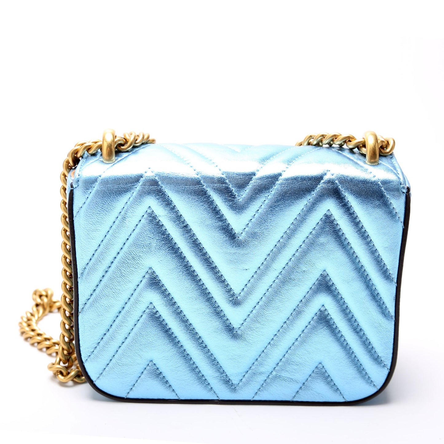 Gucci Broadway Matelasse Blue Shoulder Bag
