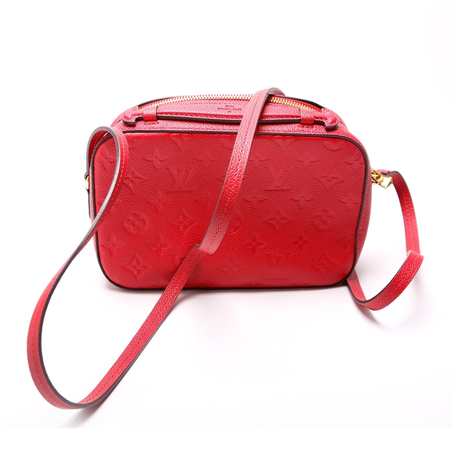 Louis Vuitton Saintonge Red Empreinte Handbag