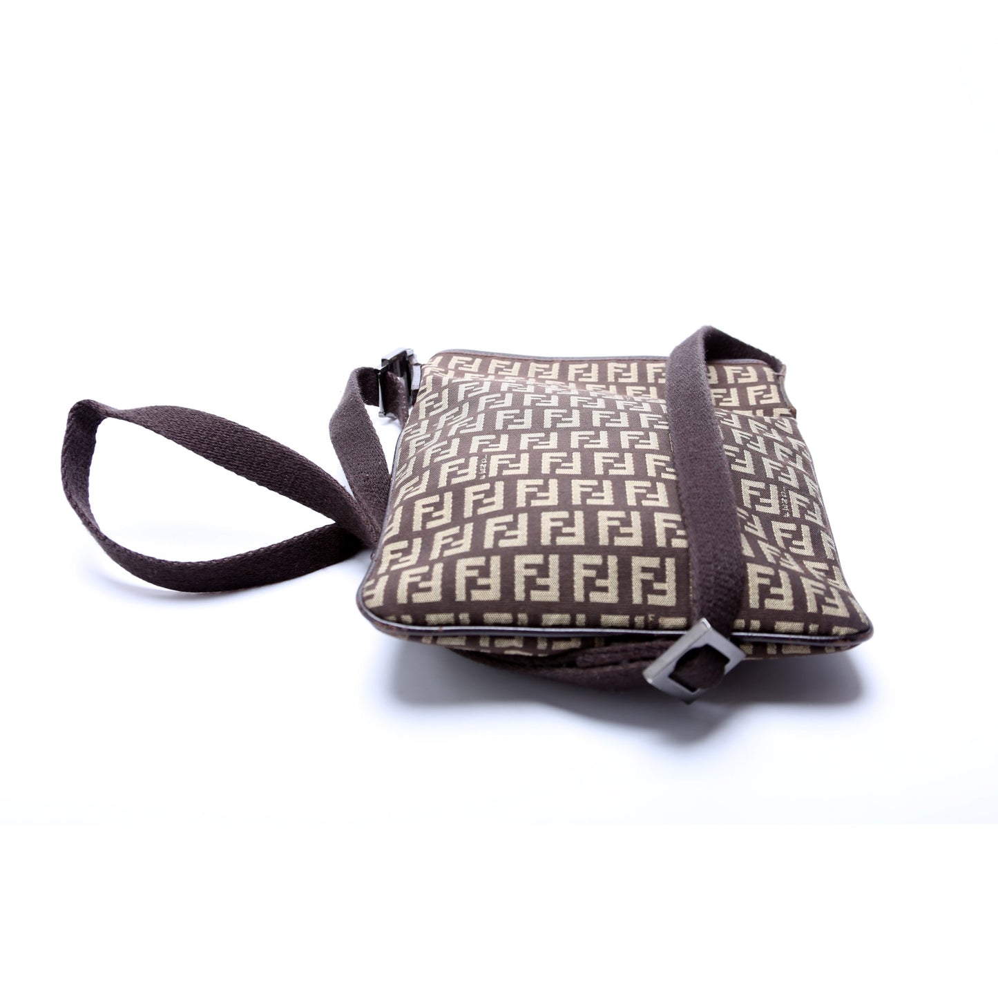 Fendi 8Bt079 Zucchino Flat Shoulder Bag Small Shoes