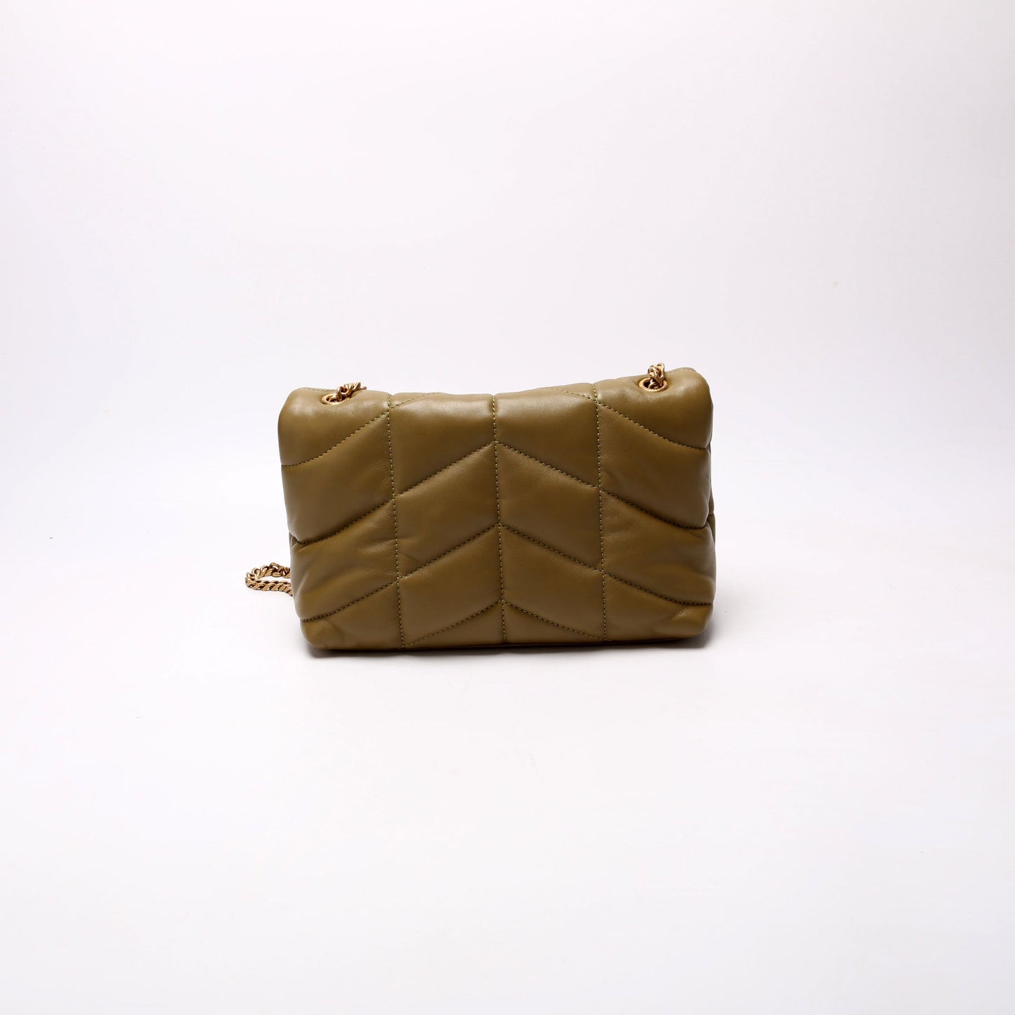 YSL Saint Laurent Loulou Toy Puffer Bag Green Travel Bag