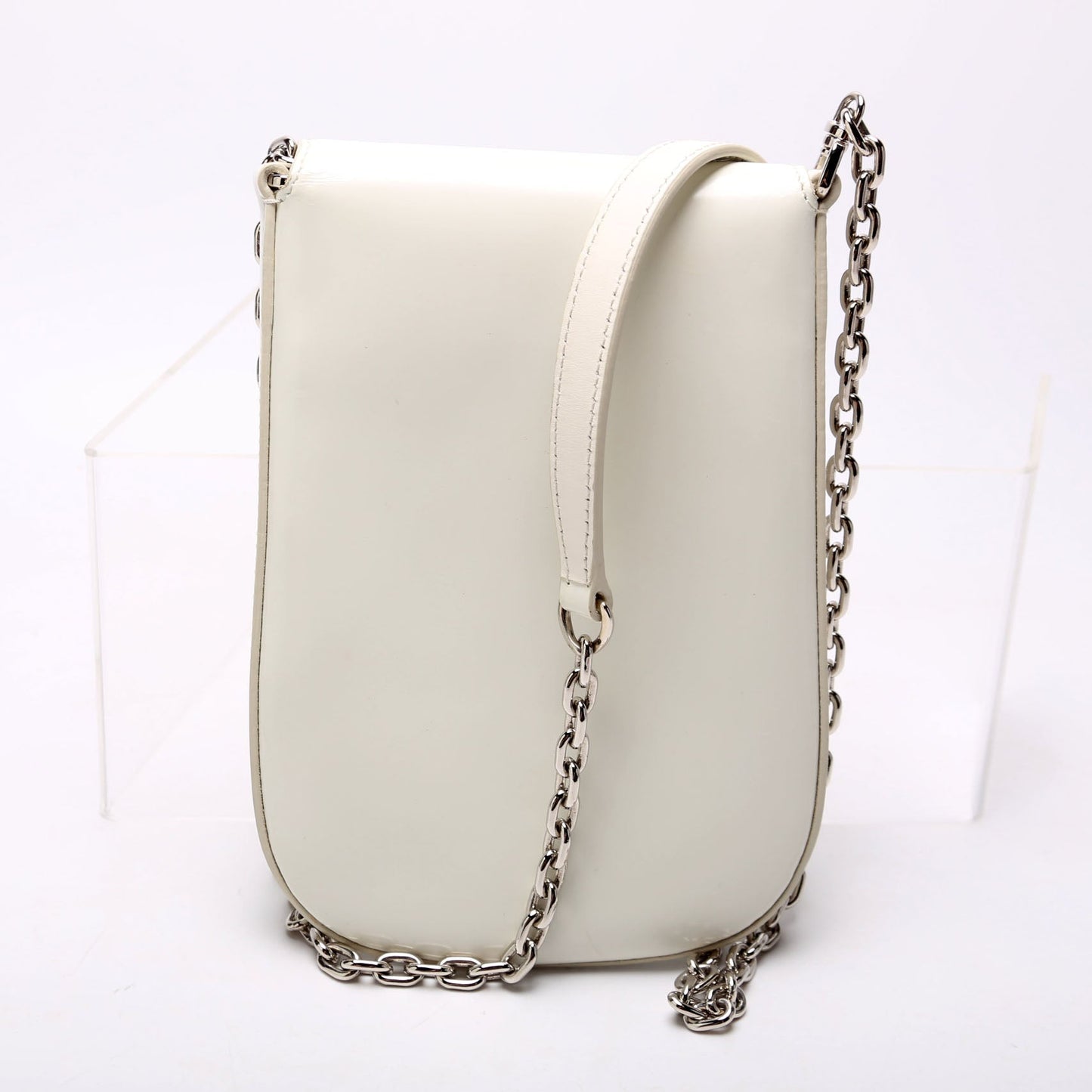Prada Cleo Brushed Crossbody Bag Leather White