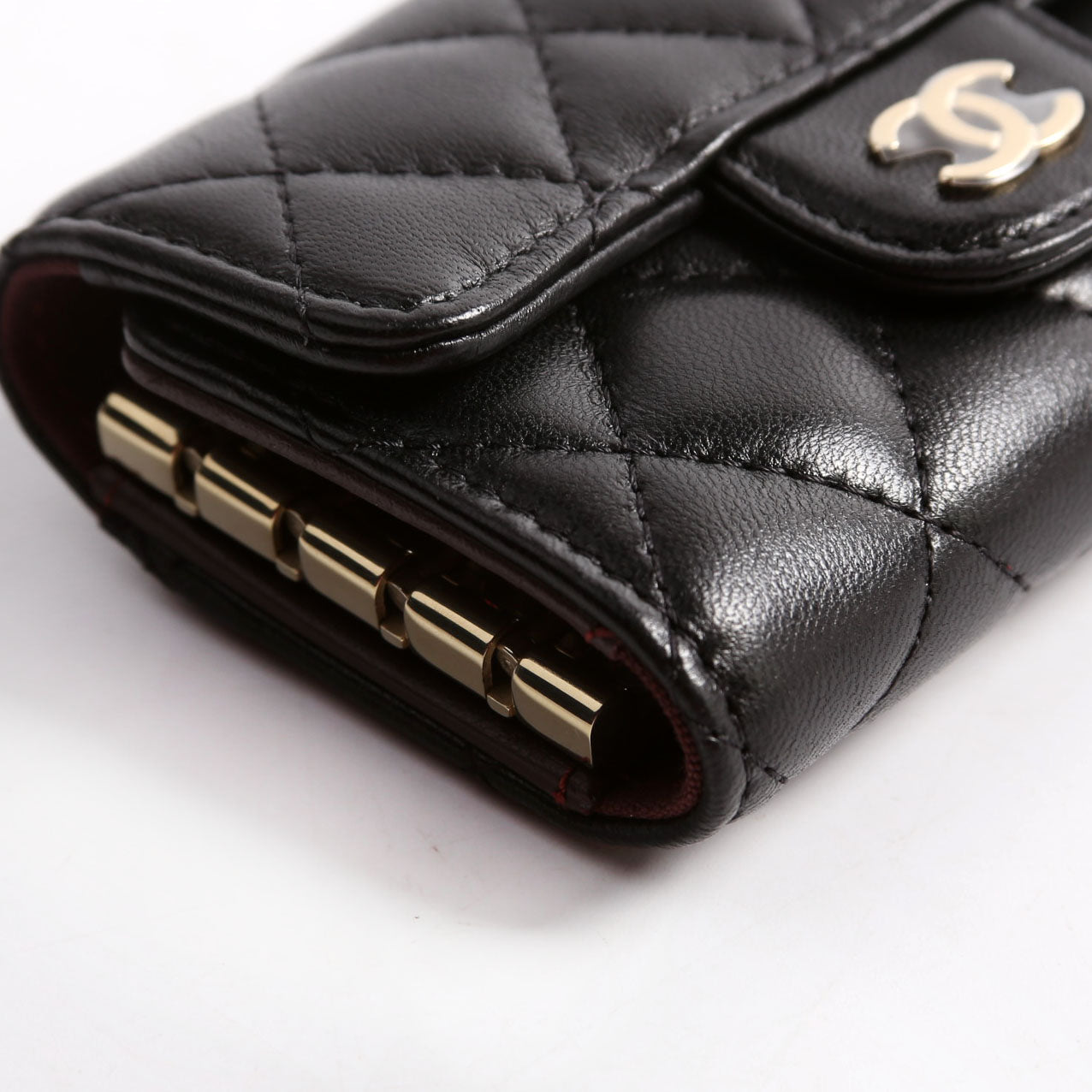 Chanel Classic Flap 4 Key Holder Lamb RFID Black