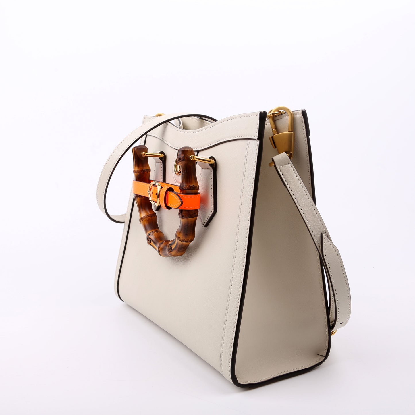 Gucci Diana Leather White Small Tote Bag