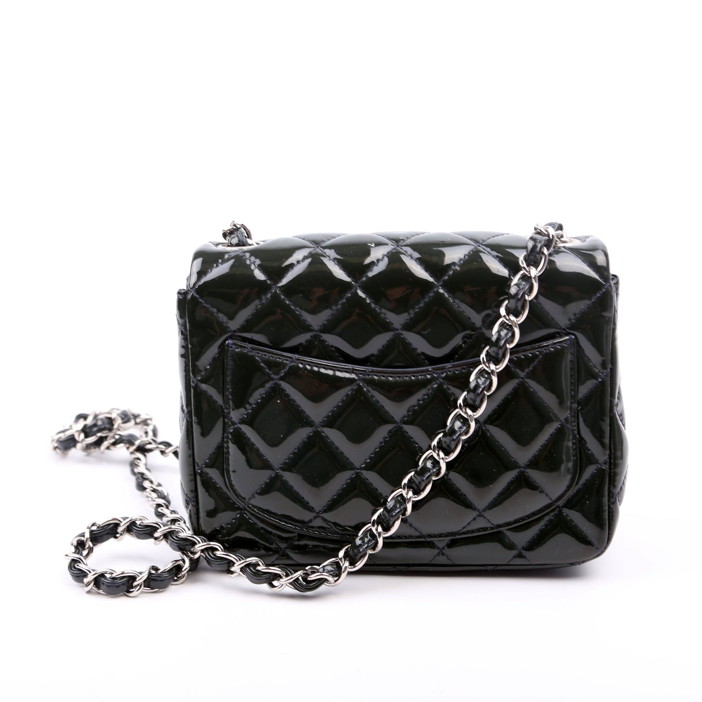Chanel Classic Flap Mini Square Patent 19M Green