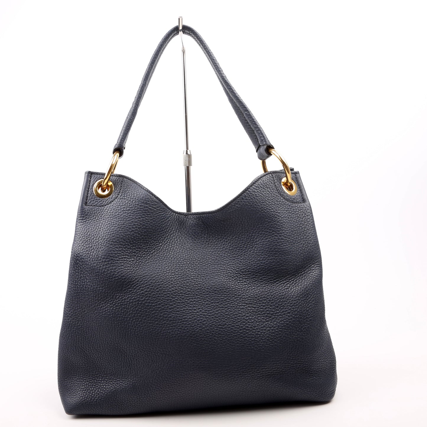 Prada Vitello Daino Phenix Hobo Navy Bag Travel Bag