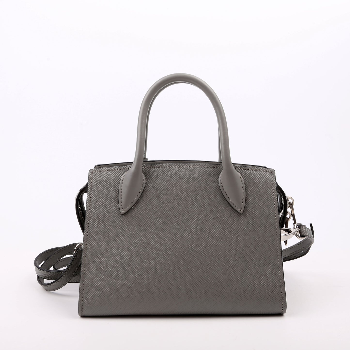 Prada Kristen Saffiano Satchel Grey Bag Travel Bag