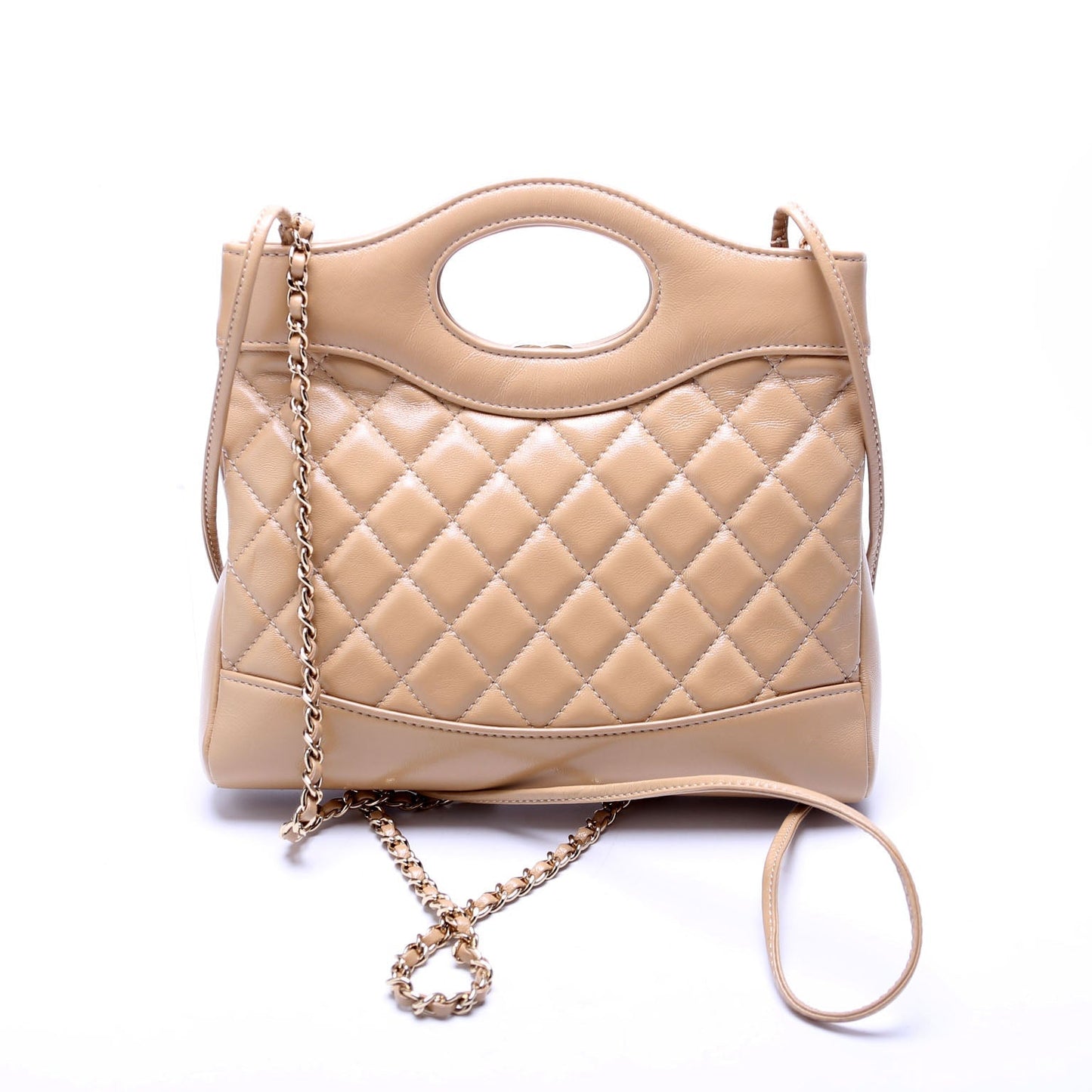 Chanel 31 Shopping Shiny Calfskin Tan Mini Bag