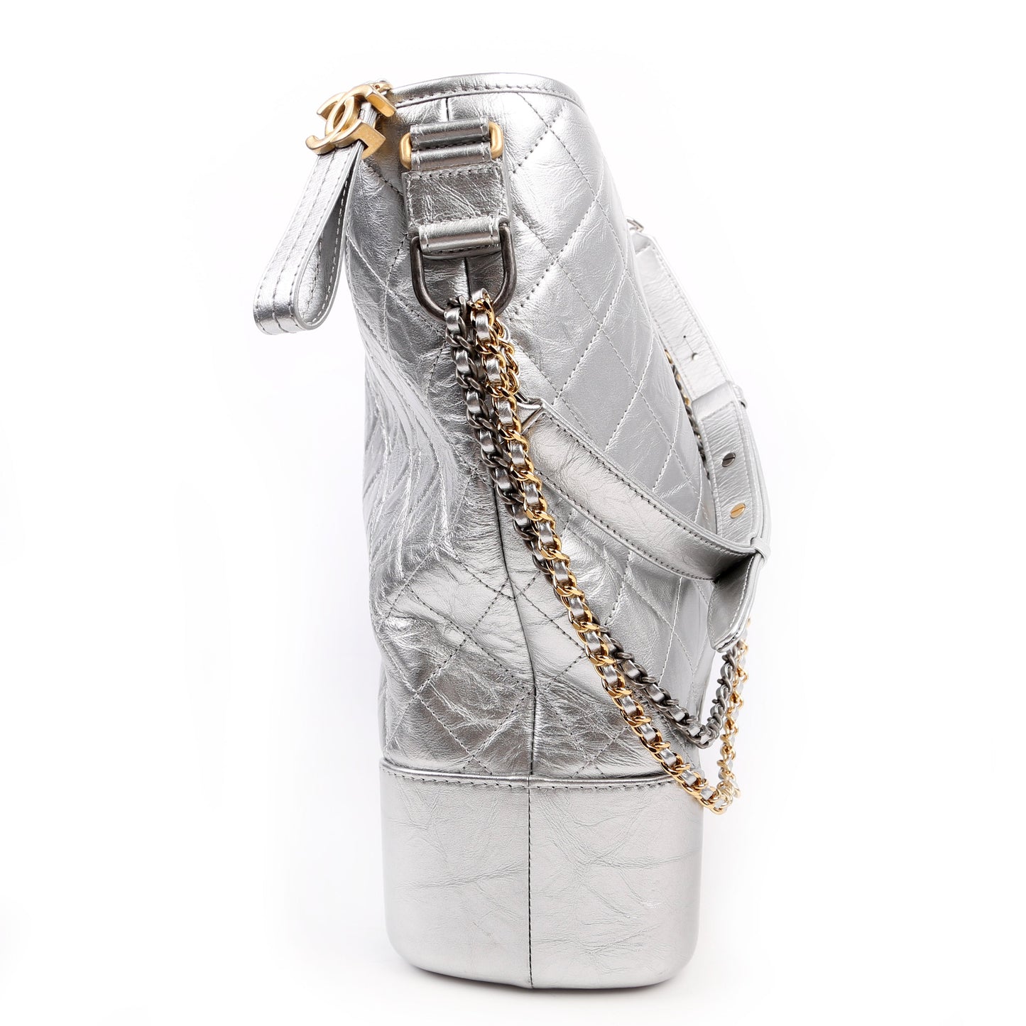 Chanel Gabrielle Hobo Silver Shoulder Bag
