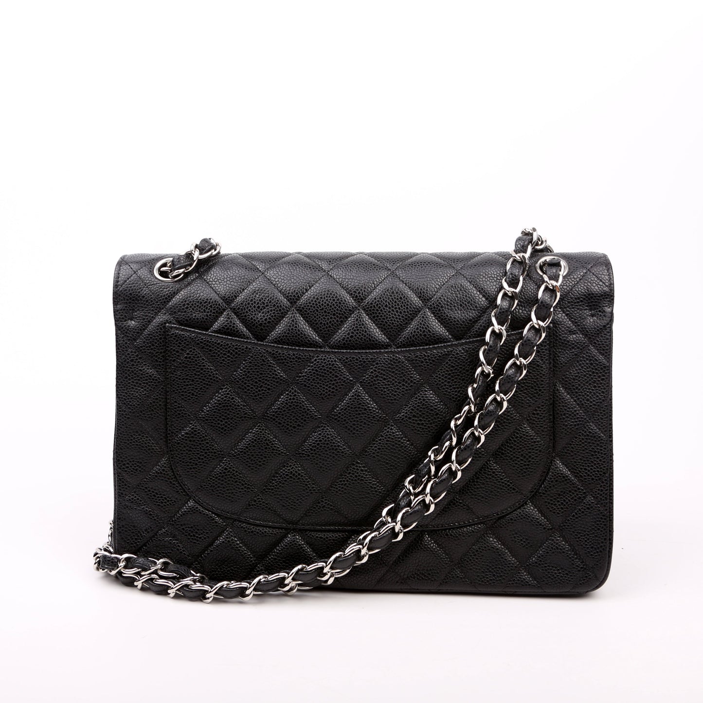 Chanel Classic Flap Jumbo Caviar 14-16M Black Handbag