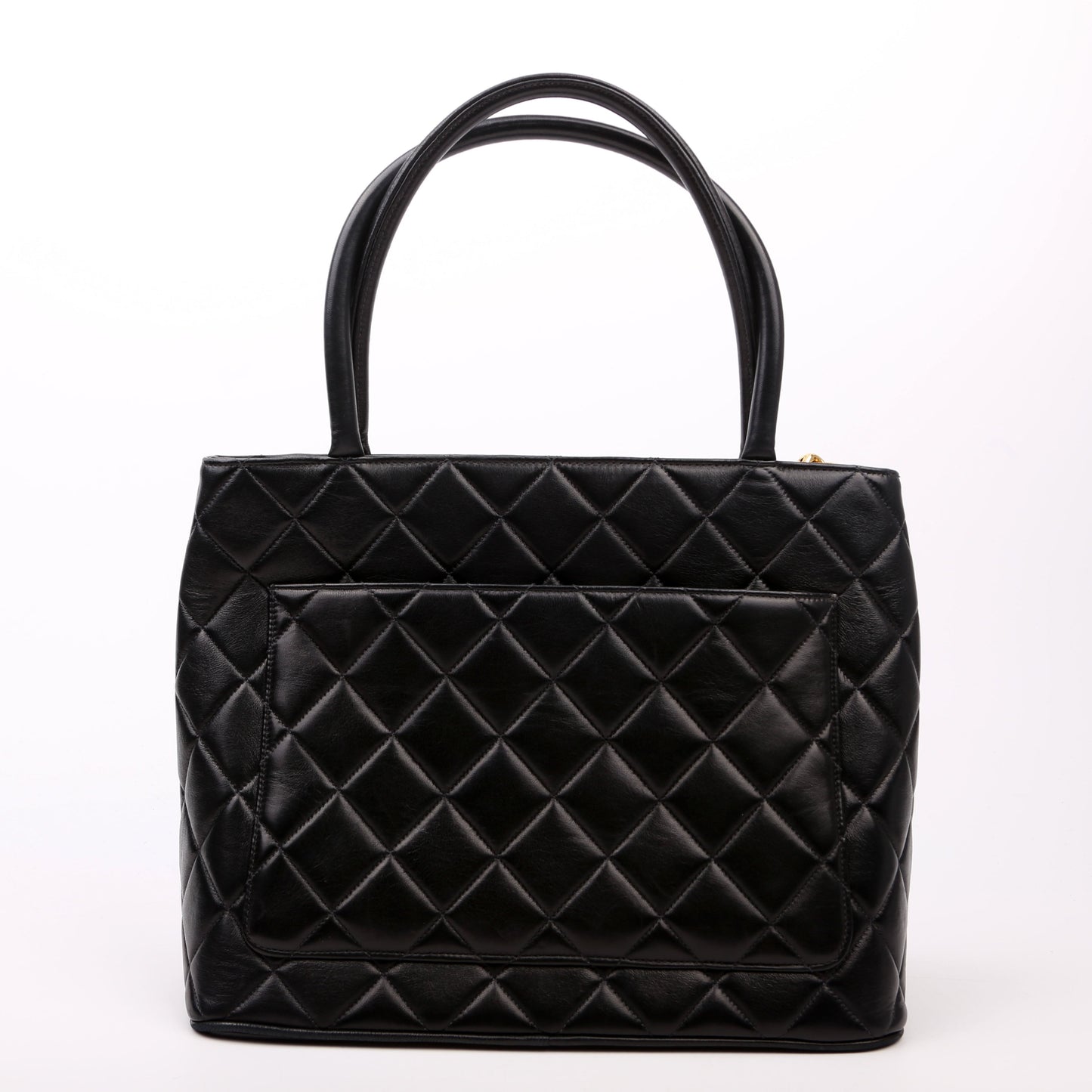 Chanel Medallion Lambskin Black Tote Bag