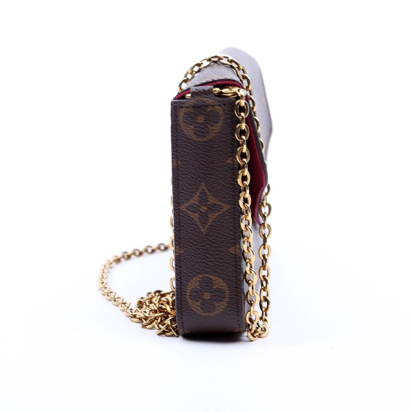 Louis Vuitton Pochette Felicie Berry Monogram Clutch Bag Berry 15