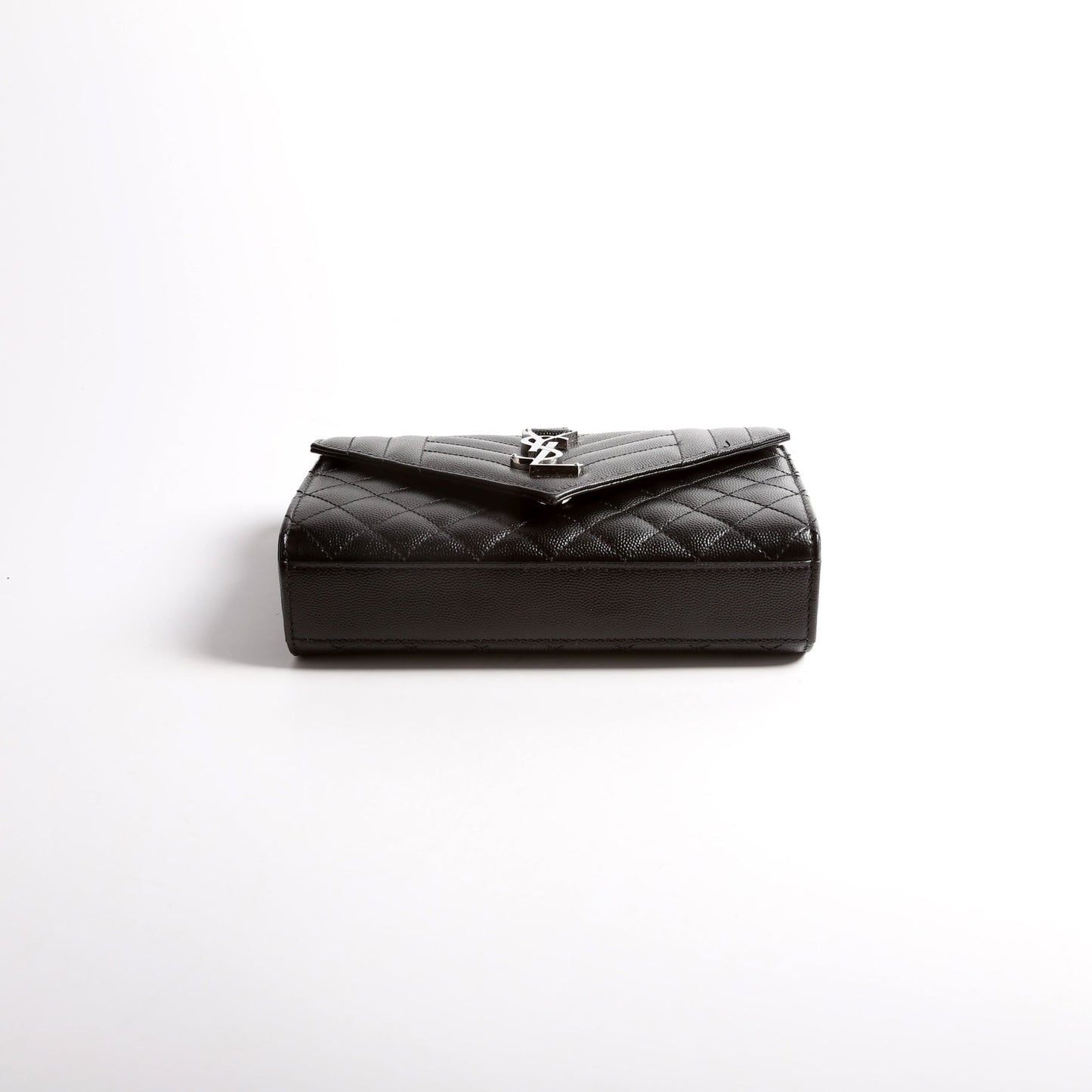 YSL Saint Laurent Envelope Triquilt Bag Black Small Travel Bag
