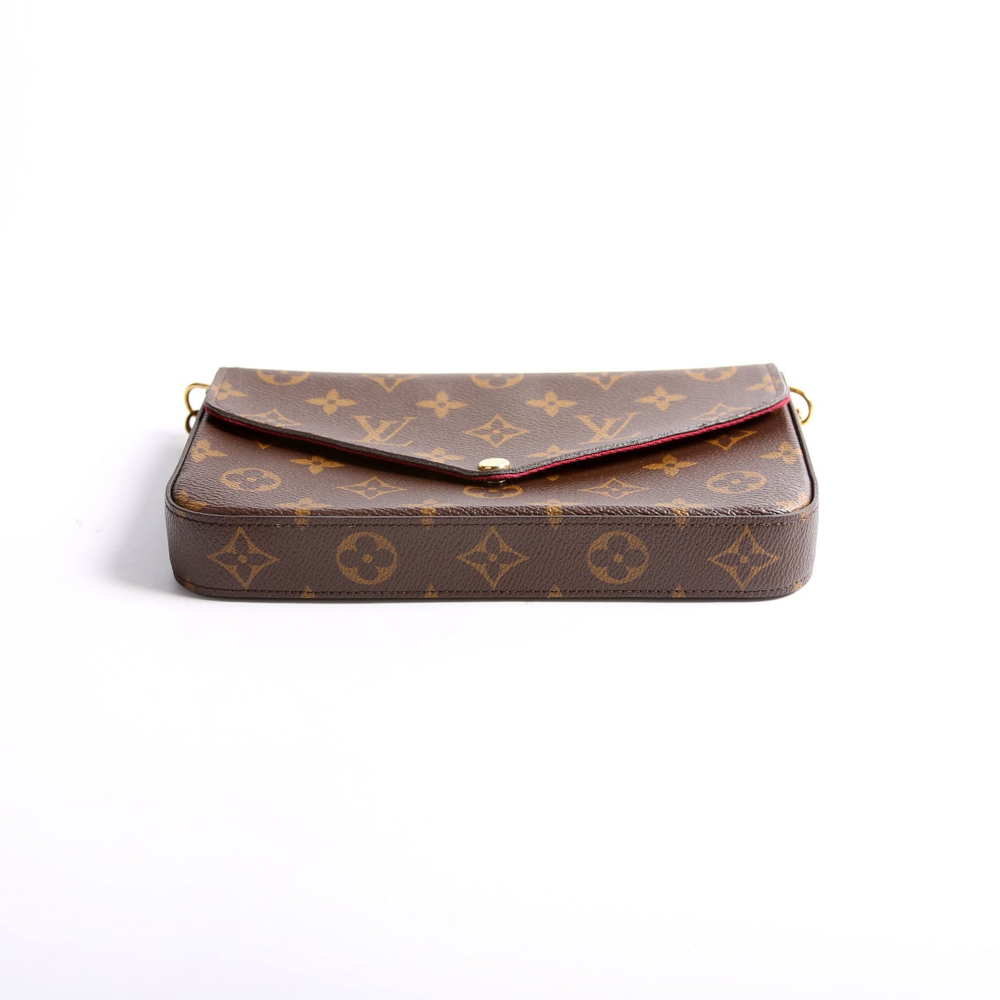Louis Vuitton Pochette Felicie Berry Monogram Clutch Bag Berry 16