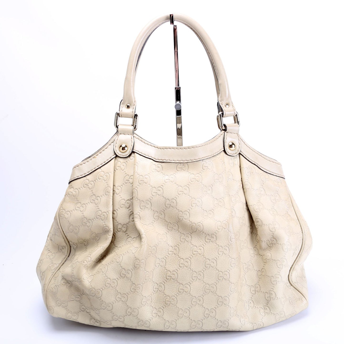 Gucci Sukey GG Nude Leather Medium Travel Bag