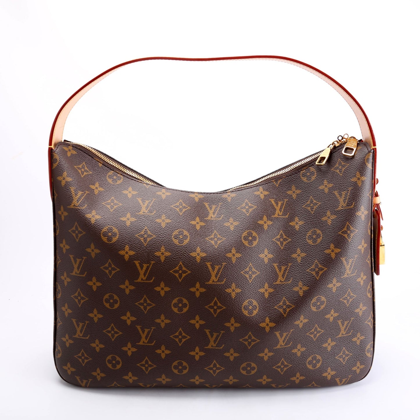 Louis Vuitton Slouchy Monogram Brown Red MM Handbag