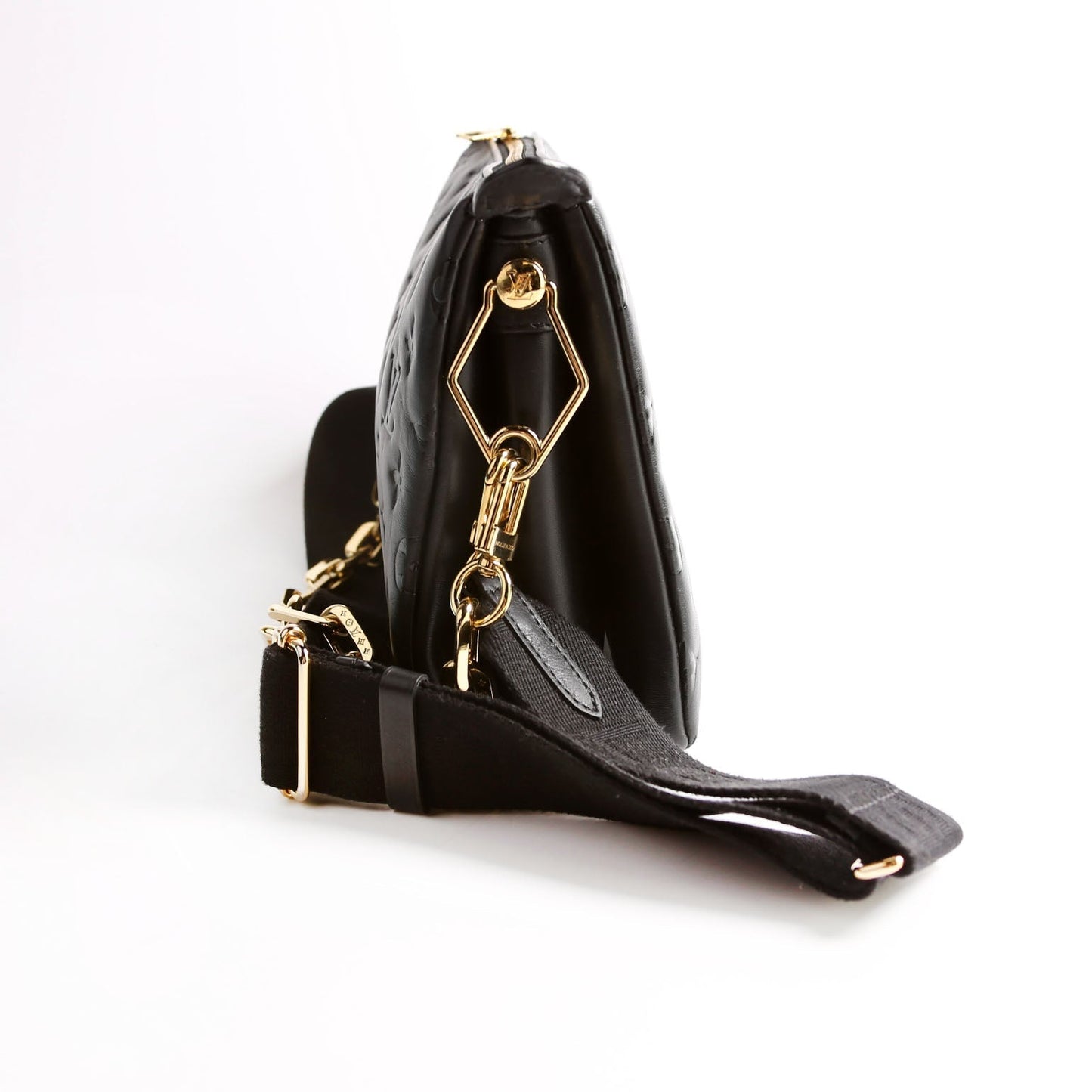 Louis Vuitton Coussin PM Lambskin Black Pink Handbag
