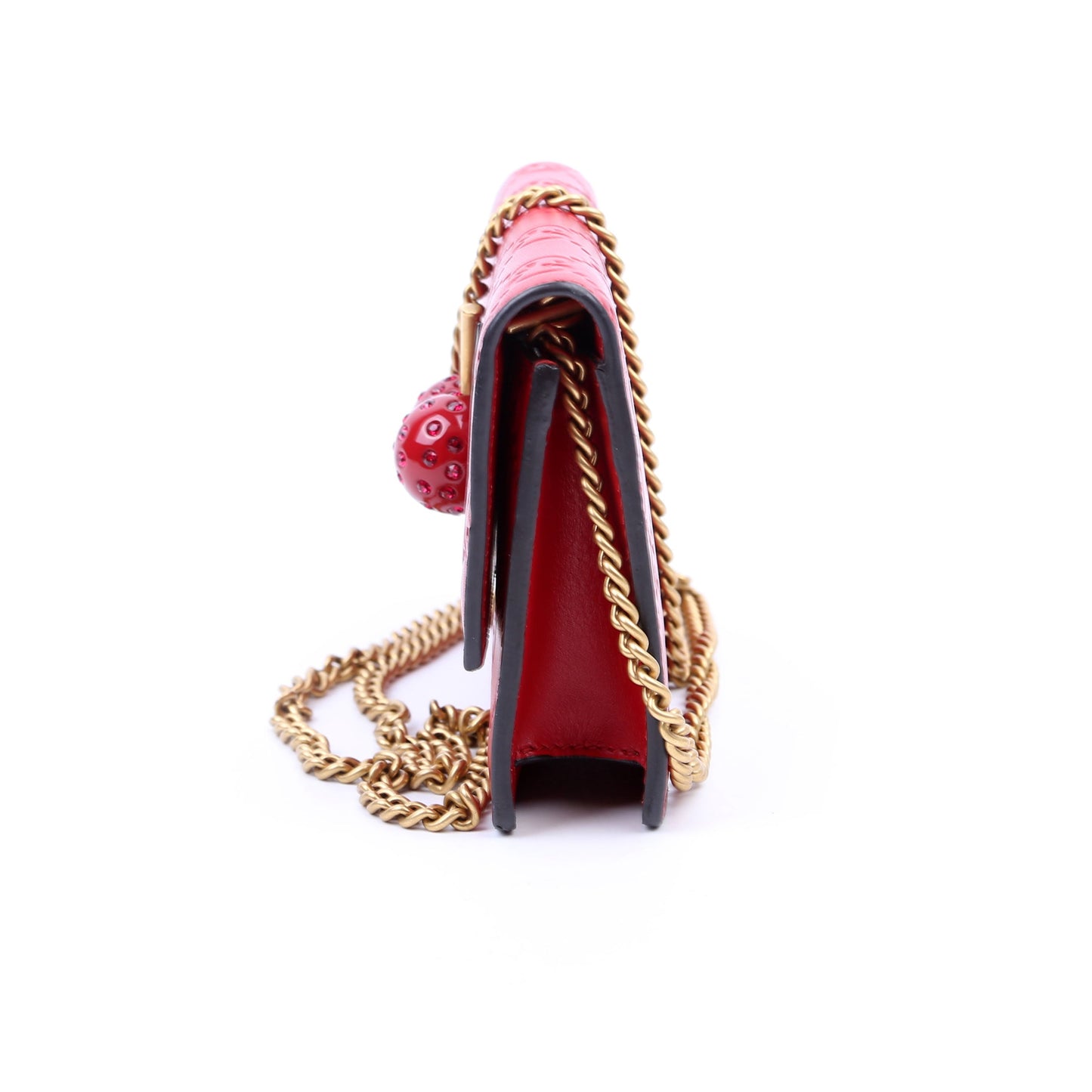 Gucci GG Cherries Leather Mini Travel Bag