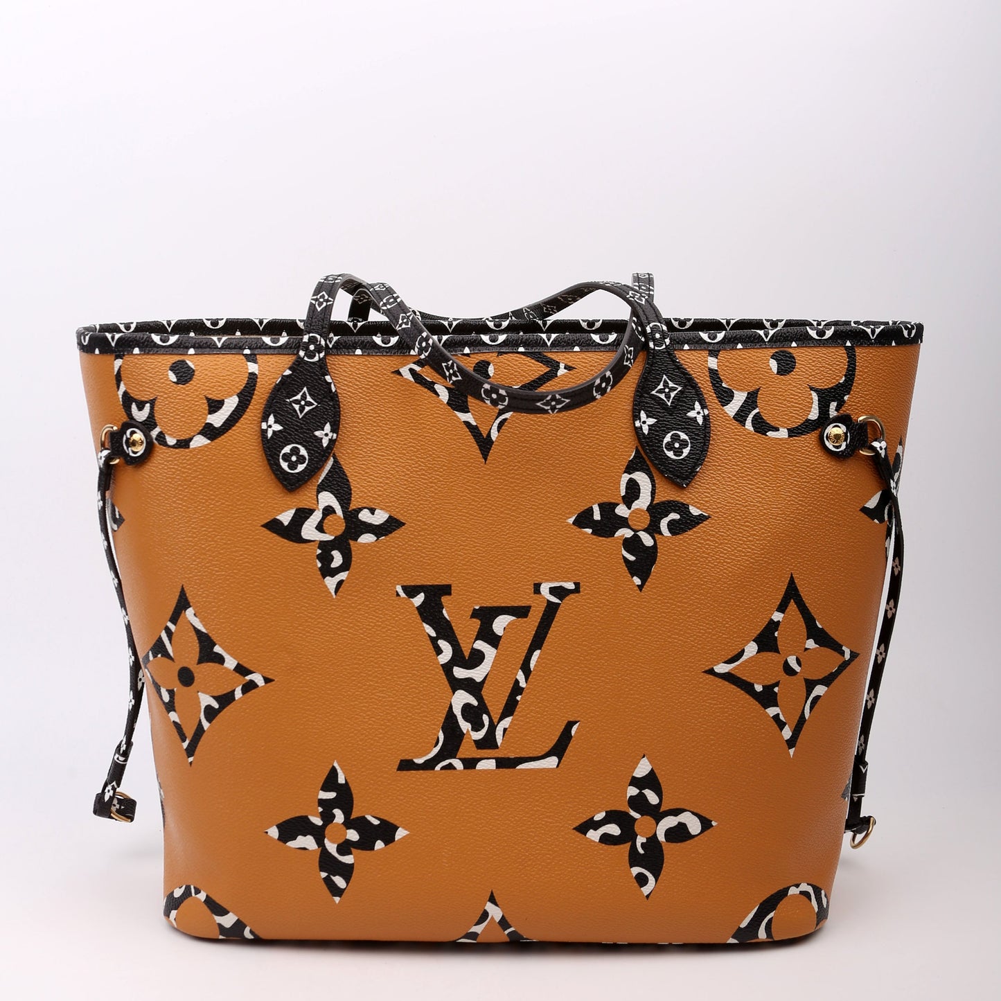 Louis Vuitton Neverfull MM Jungle Brown Ivory Wallet Case