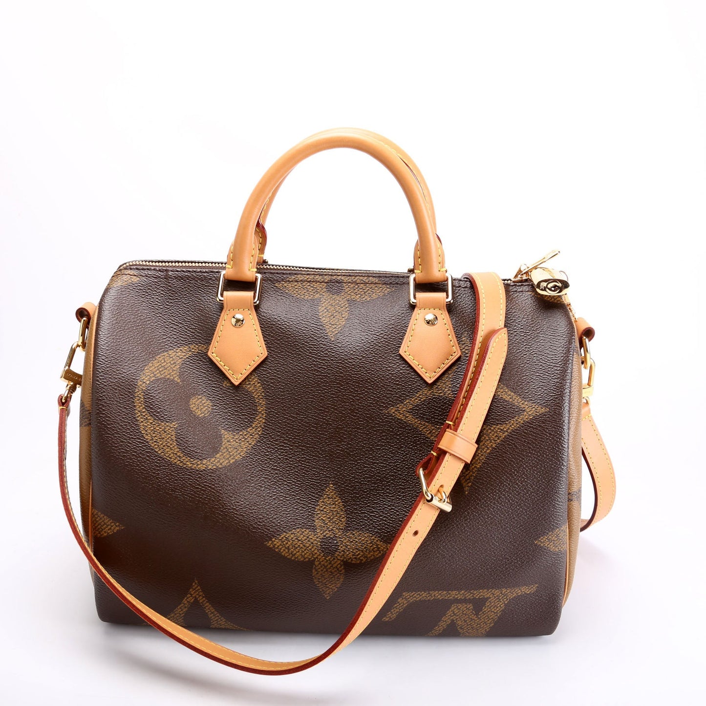 Louis Vuitton Speedy 30 Bandouliere Reversed Monogram Handbag
