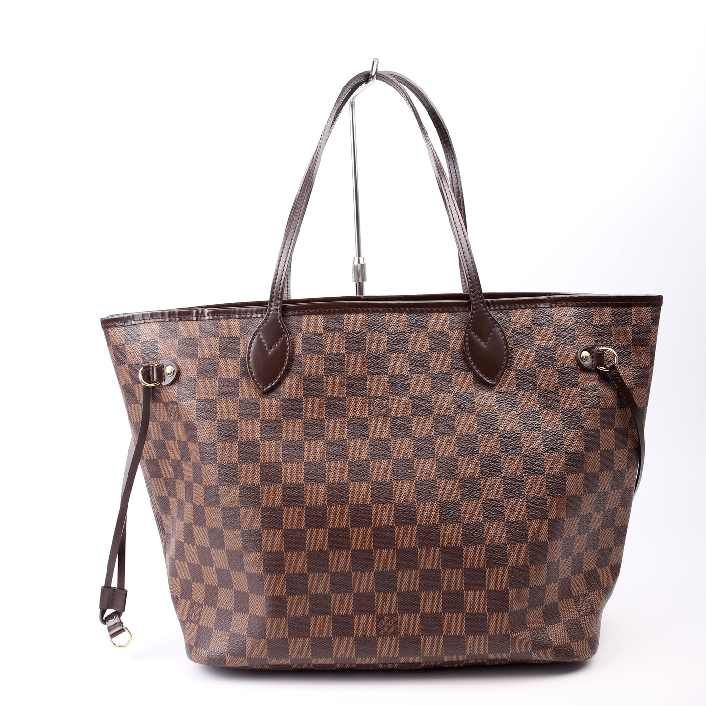 Louis Vuitton Neverfull MM Ebene Damier Red Tote Bag Ebene Red