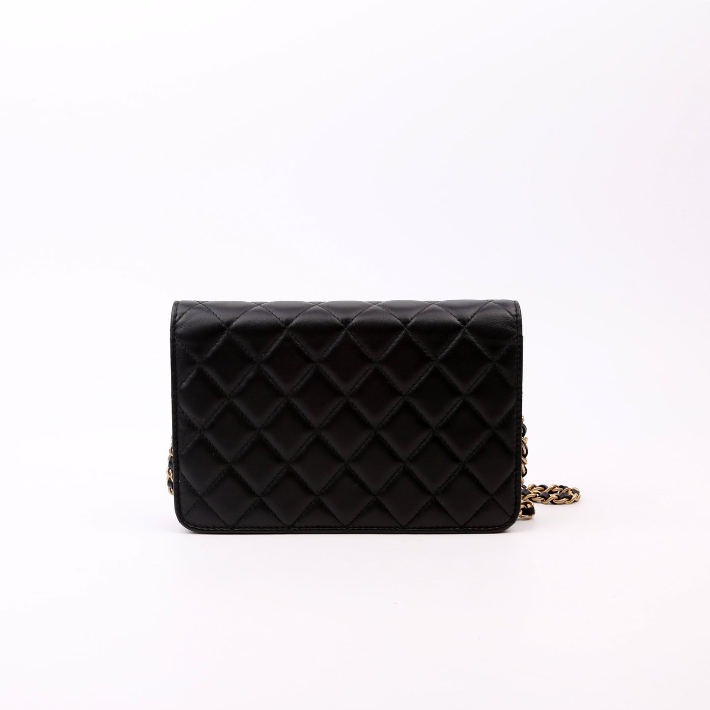 Chanel WOC CC Chic Quilted Lambskin Black Clutch Bag