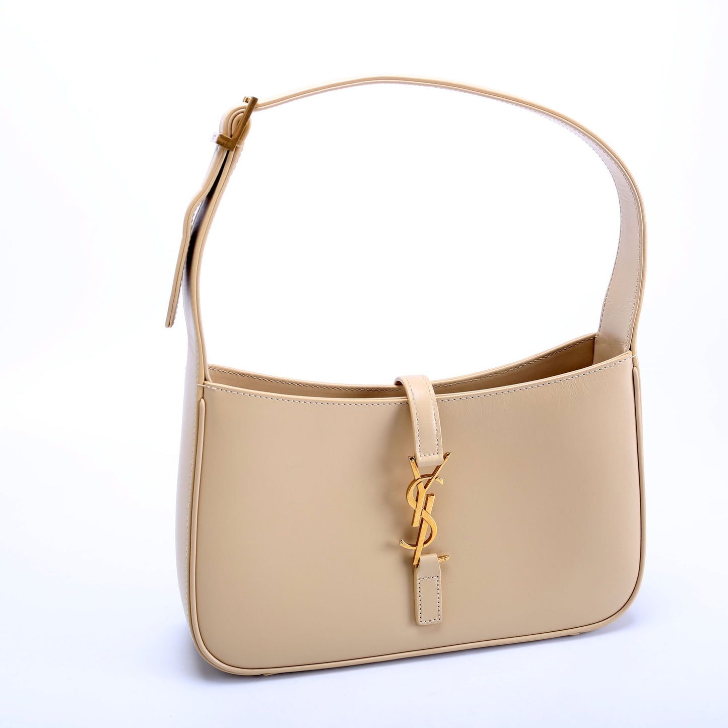 YSL Saint Laurent Saint Laurent Le Hobo Bag Leather Beige Shoulder Bag
