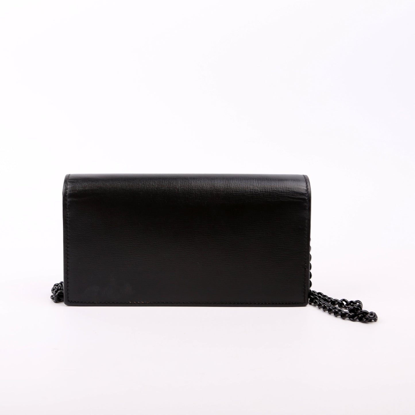 Gucci Horsebit W Black Chain Wallet Case