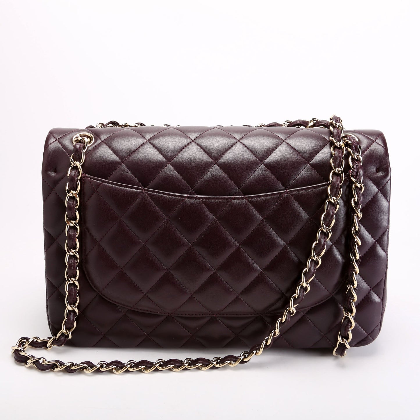 Chanel Classic Flap Jumbo Lambskin 23M Plum Handbag
