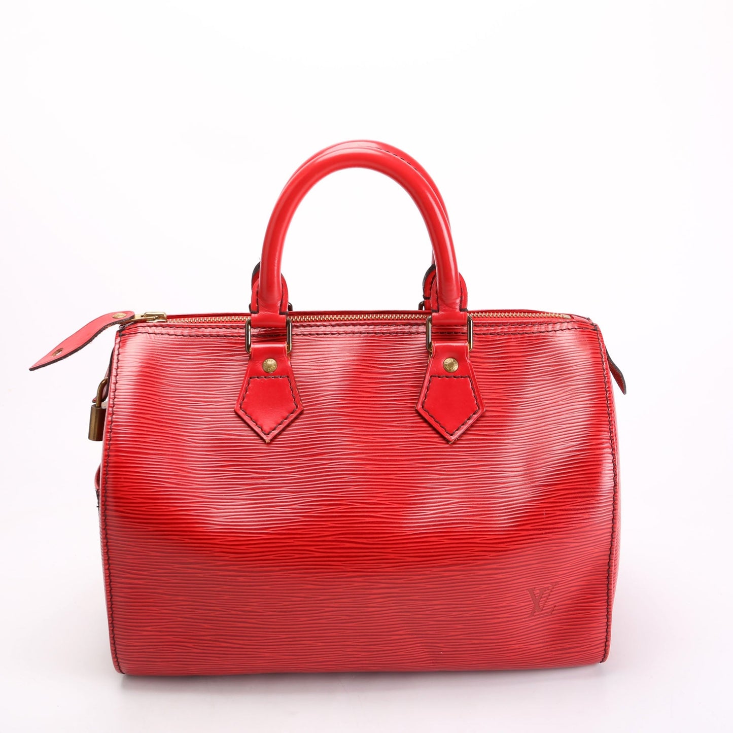 Louis Vuitton Speedy 25 Red Epi Handbag Red 3