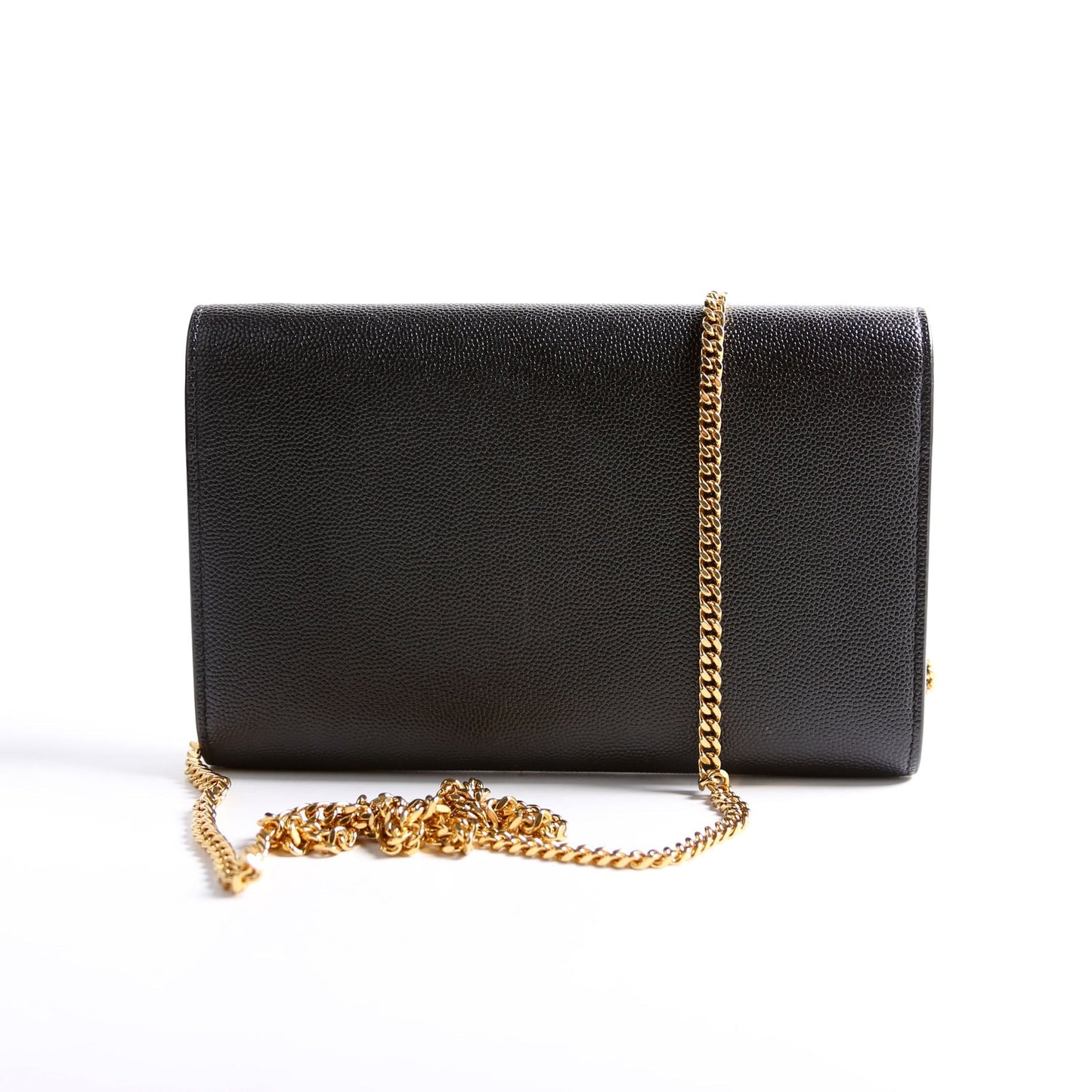 YSL Saint Laurent Saint Laurent Uptown Wallet Grain Bag Black Chain Travel Bag