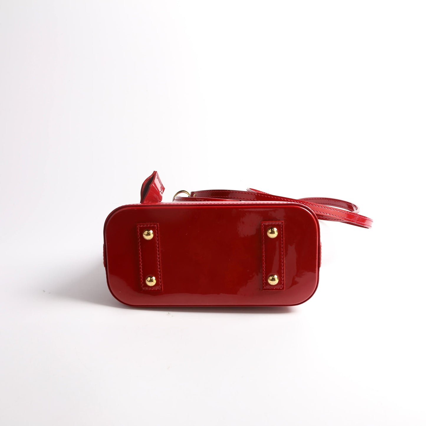 Louis Vuitton Alma BB Vernis Red Handbag Red 5