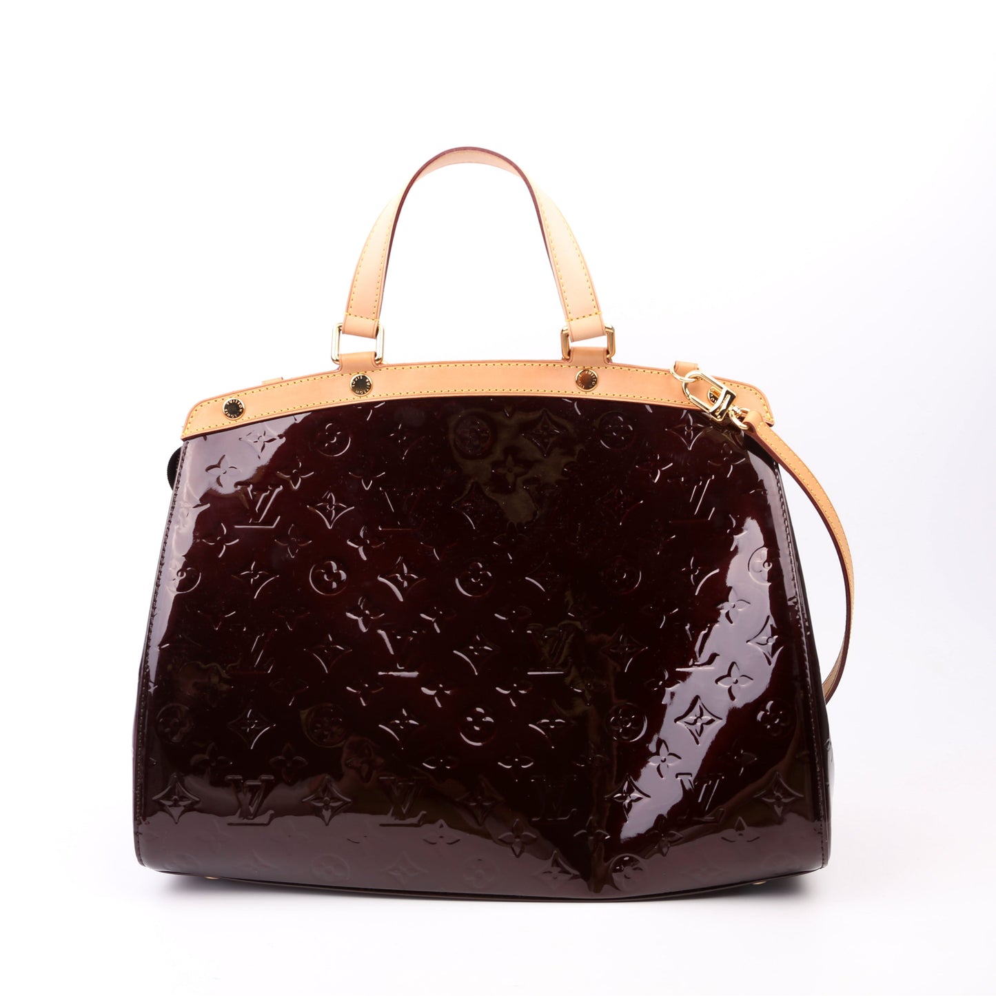 Louis Vuitton Brea GM Burgundy Vernis Handbag Burgundy 3