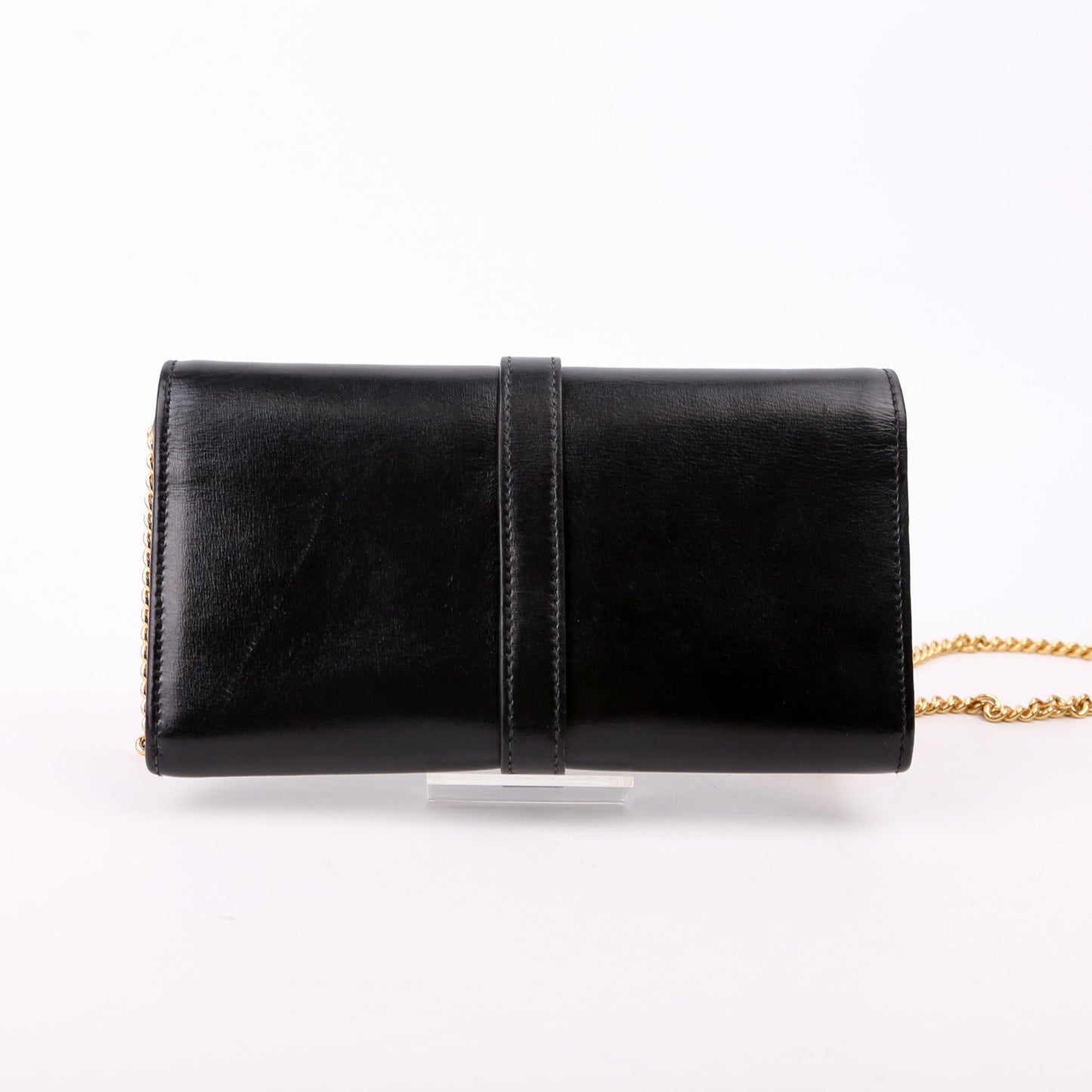 Gucci Jackie Black Chain Wallet Case