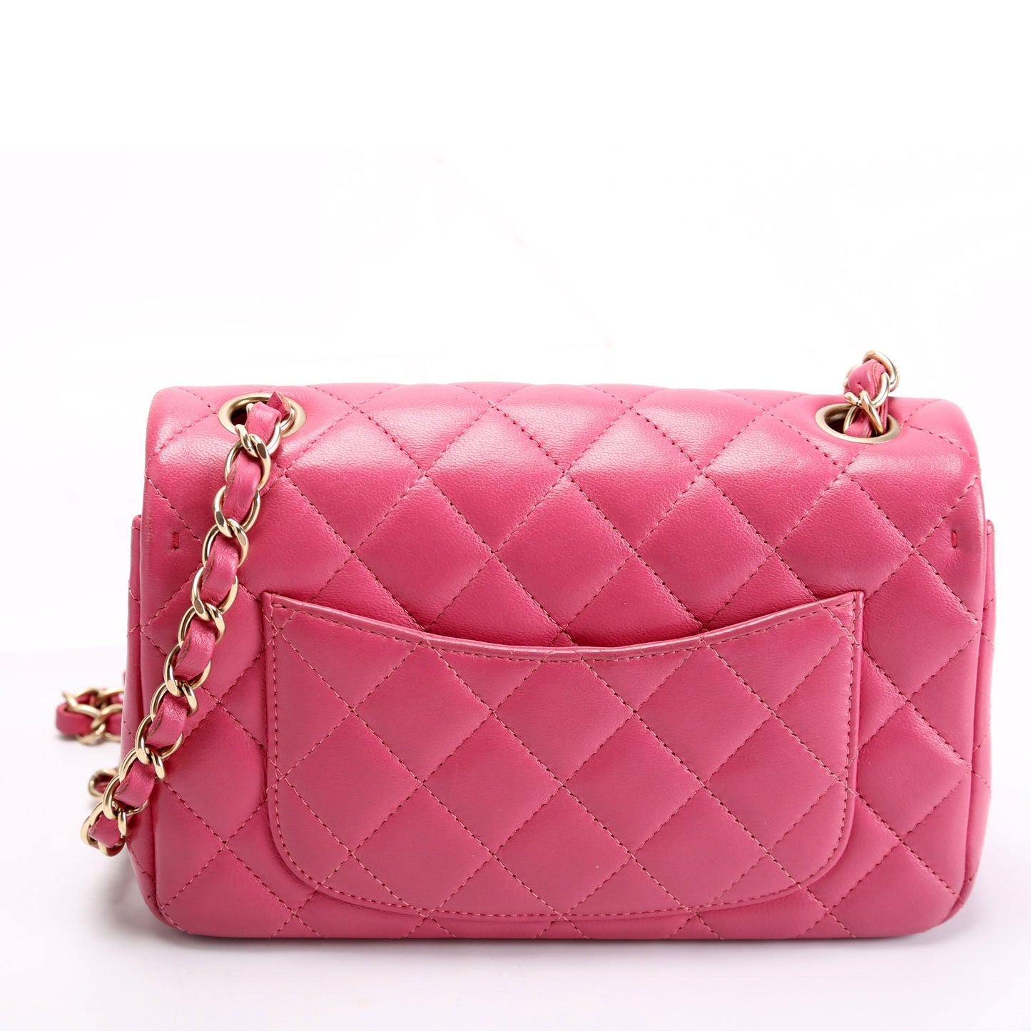 Chanel Classic Flap Rectangle Lambskin 17M Pink Mini Bag
