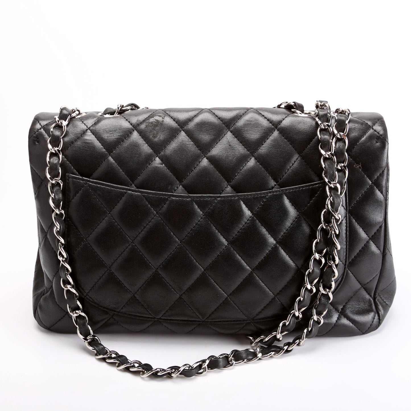 Chanel Classic Flap Jumbo Lambskin 10-13M Black Handbag