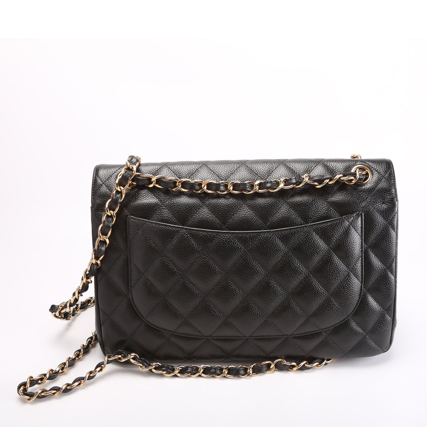 Chanel Classic Flap Jumbo Caviar 25M Black Handbag