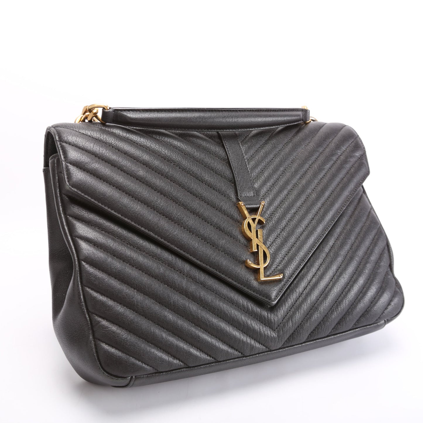 YSL Saint Laurent Saint Laurent College Bag Black Large Travel Bag 392738 Black