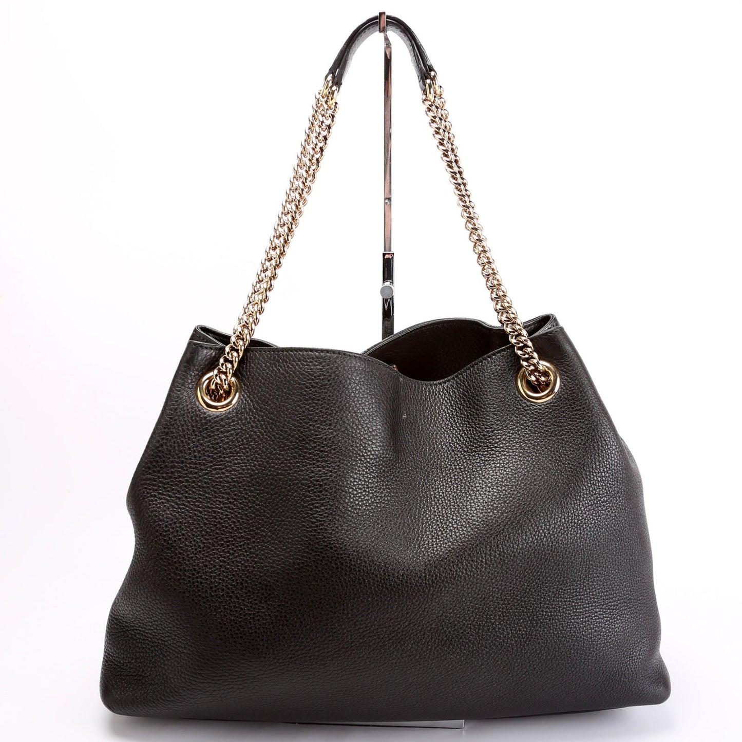 Gucci Soho Leather Black Medium Shoulder Bag Black 2