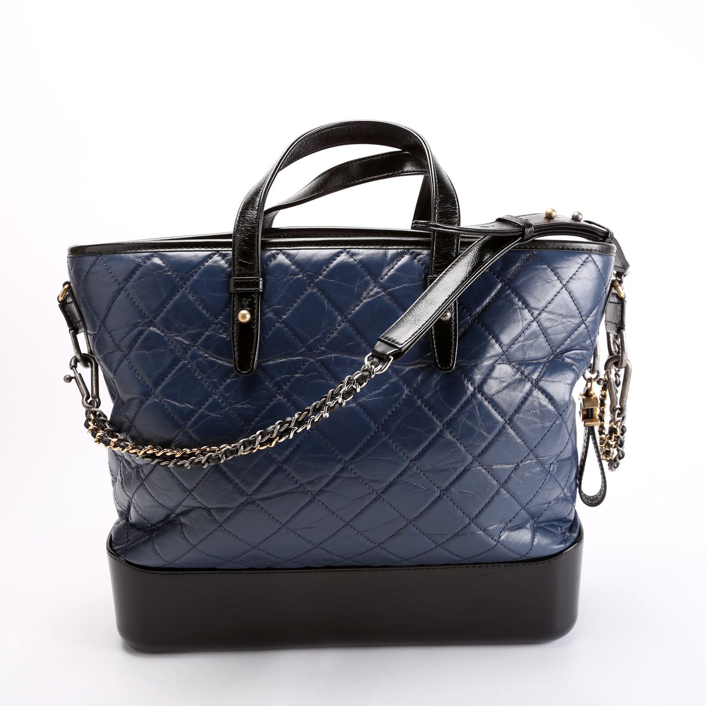 Chanel Gabrielle Shopping 23M Black Blue Tote Bag