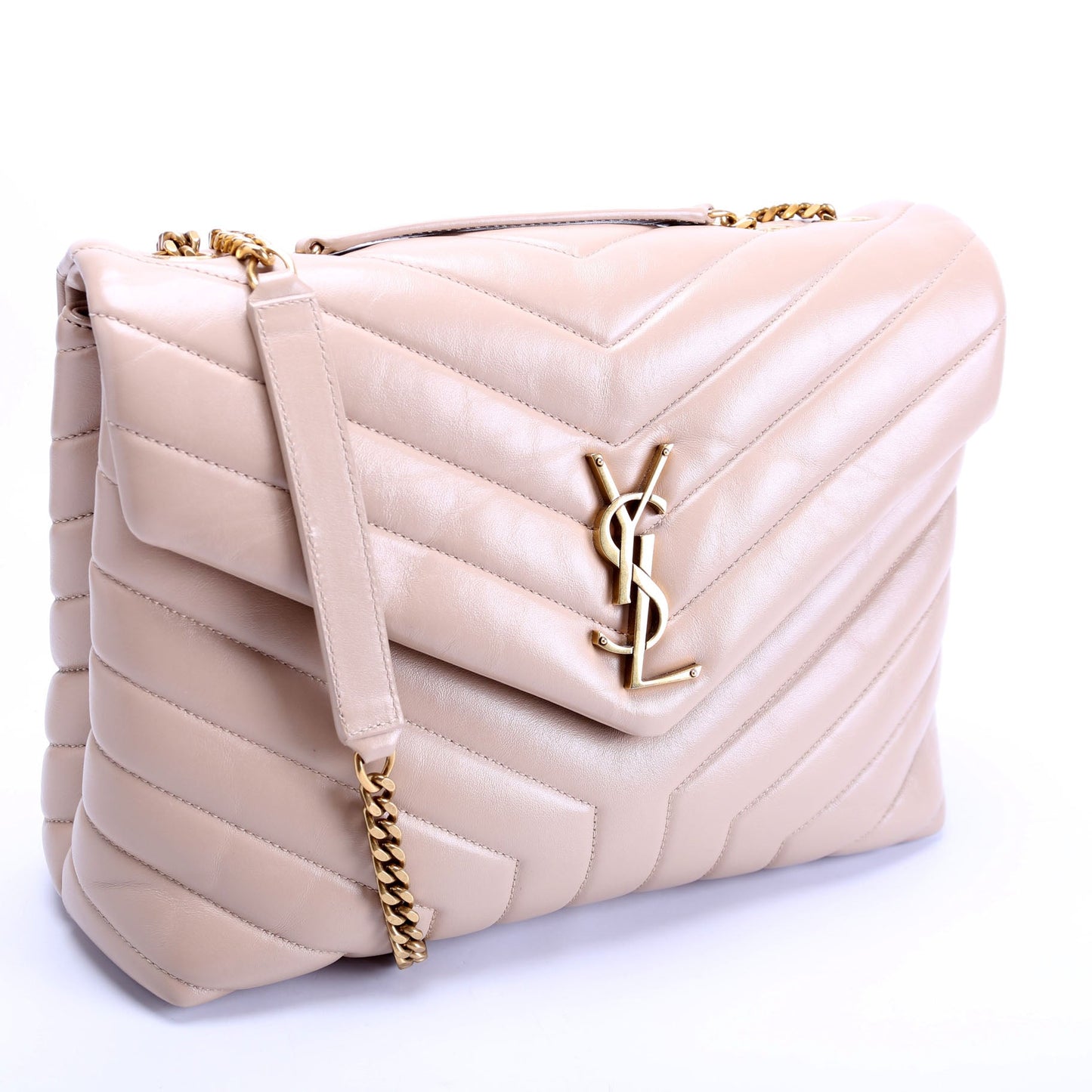 YSL Saint Laurent Saint Laurent Loulou Bag Quilted Tan Travel Bag