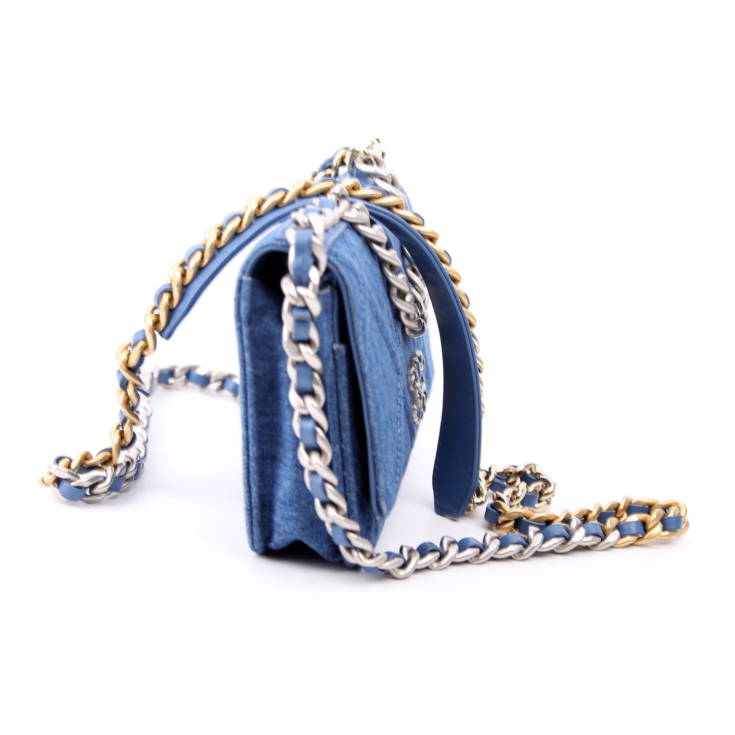 Chanel 19 WOC Quilted Denim 29M Clutch Bag
