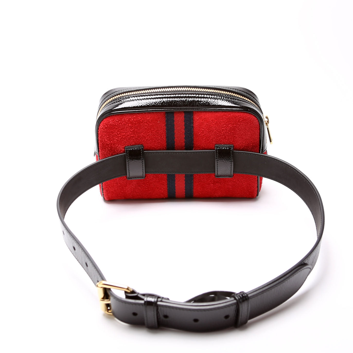 Gucci Ophidia Suede Red Mini Belt