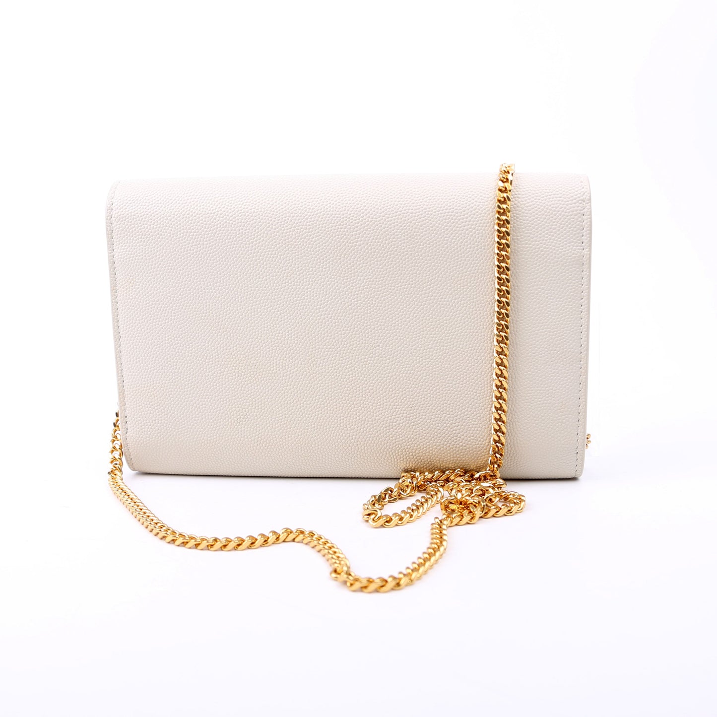 YSL Saint Laurent Saint Laurent Uptown Wallet Grain Bag Cream Chain Travel Bag