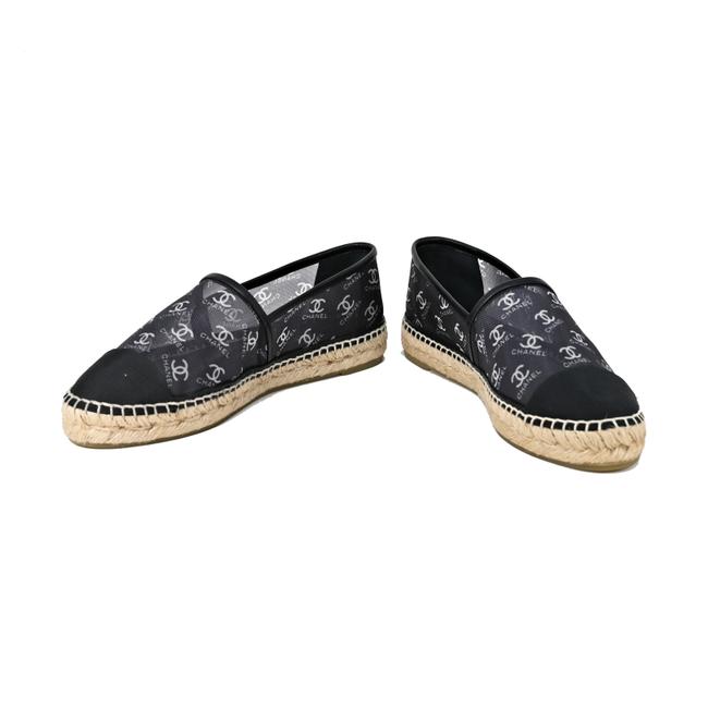 Chanel Grosgrain Logo Mesh Espadrille Women Shoes
