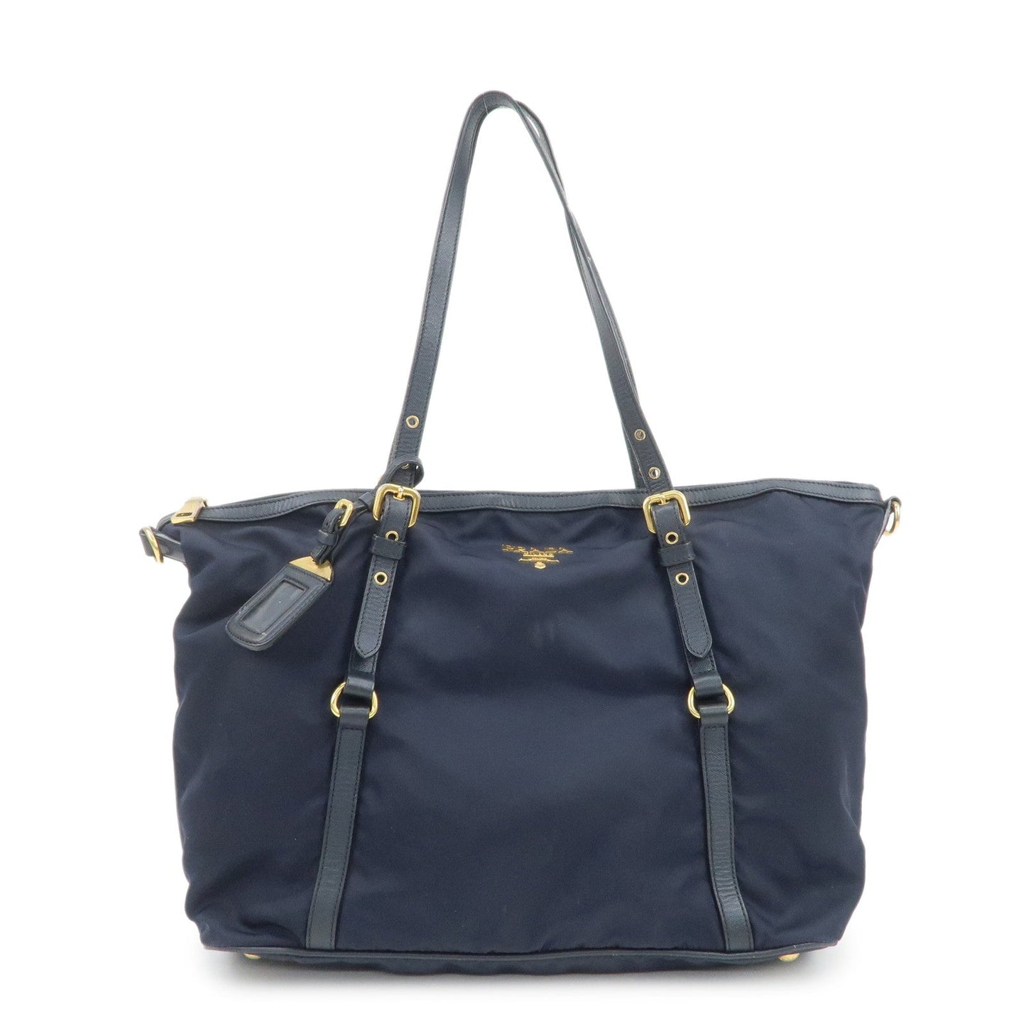 Tote Bag Shoulder Bag Leather Nylon Saffiano