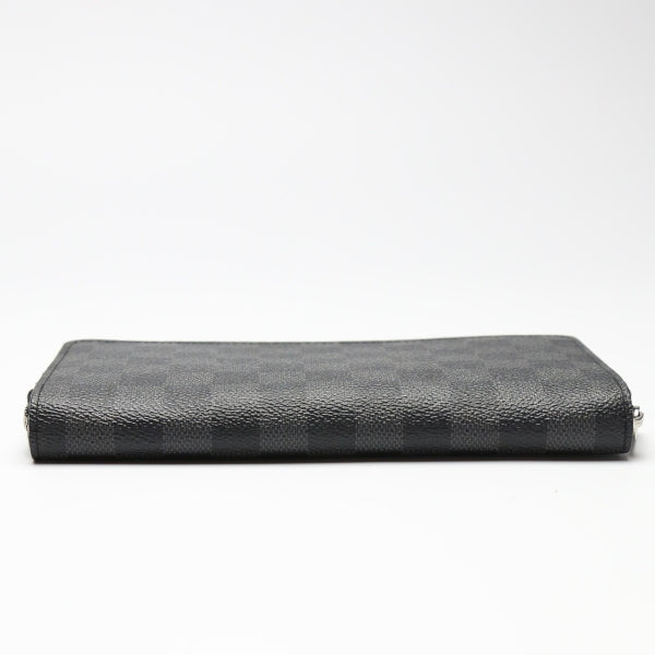 Louis Vuitton Long Purse N63077 Damier Grafitto Canvas Black Wallet Case 0