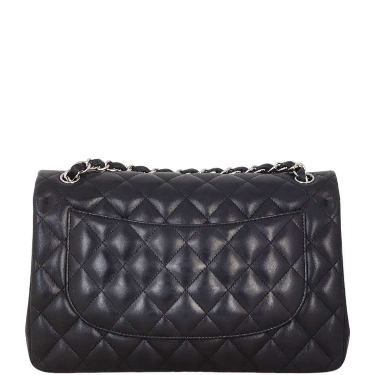 Chanel Classic Double Jumbo Handbag Quilted Black Crossbody Bag